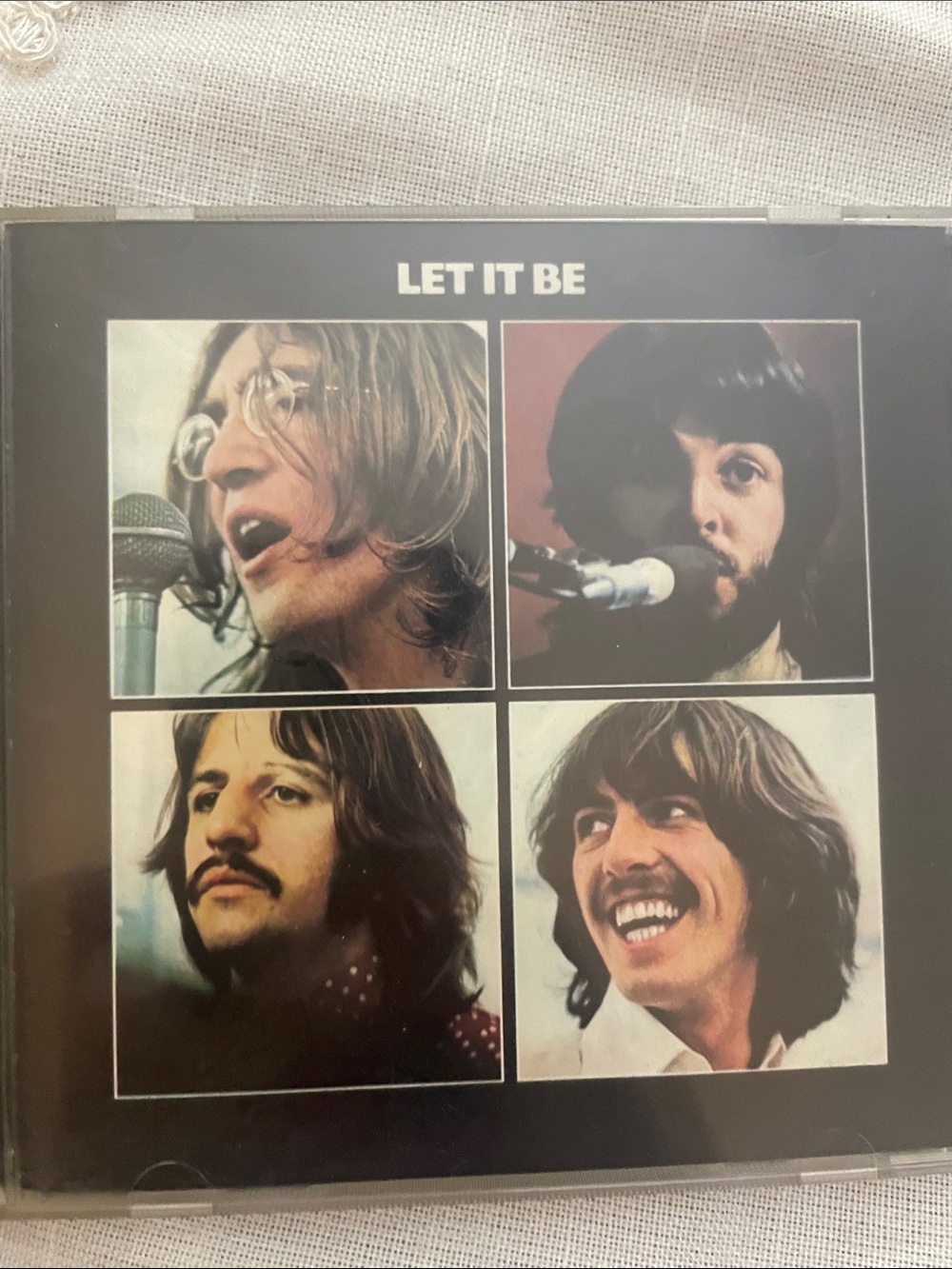 The Beatles "Let It Be" CD - Black Cover with Band Portraits